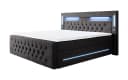 Luxusbetten24 Boxspringbett Moonlight Schwarz mit LED, USB & Stauraum Bild 2