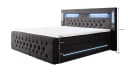 Luxusbetten24 Boxspringbett Moonlight Schwarz mit LED, USB & Stauraum Bild 5