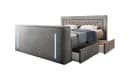 Luxusbetten24 Boxspringbett Divaneo Grau mit TV-Lift und Stauraum Bild 2