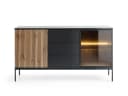 Luxusbetten24 Designer Kommode Nayra II Schwarz mit LED-Beleuchtung Bild 1