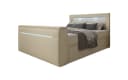 Luxusbetten24 Boxspringbett Rinori Beige mit TV Lift und Stauraum Bild 2