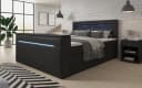 Luxusbetten24 Boxspringbett Repos mit TV Lift, USB und LED Schwarz Bild 1