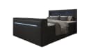 Luxusbetten24 Boxspringbett Repos mit TV Lift, USB und LED Schwarz Bild 2