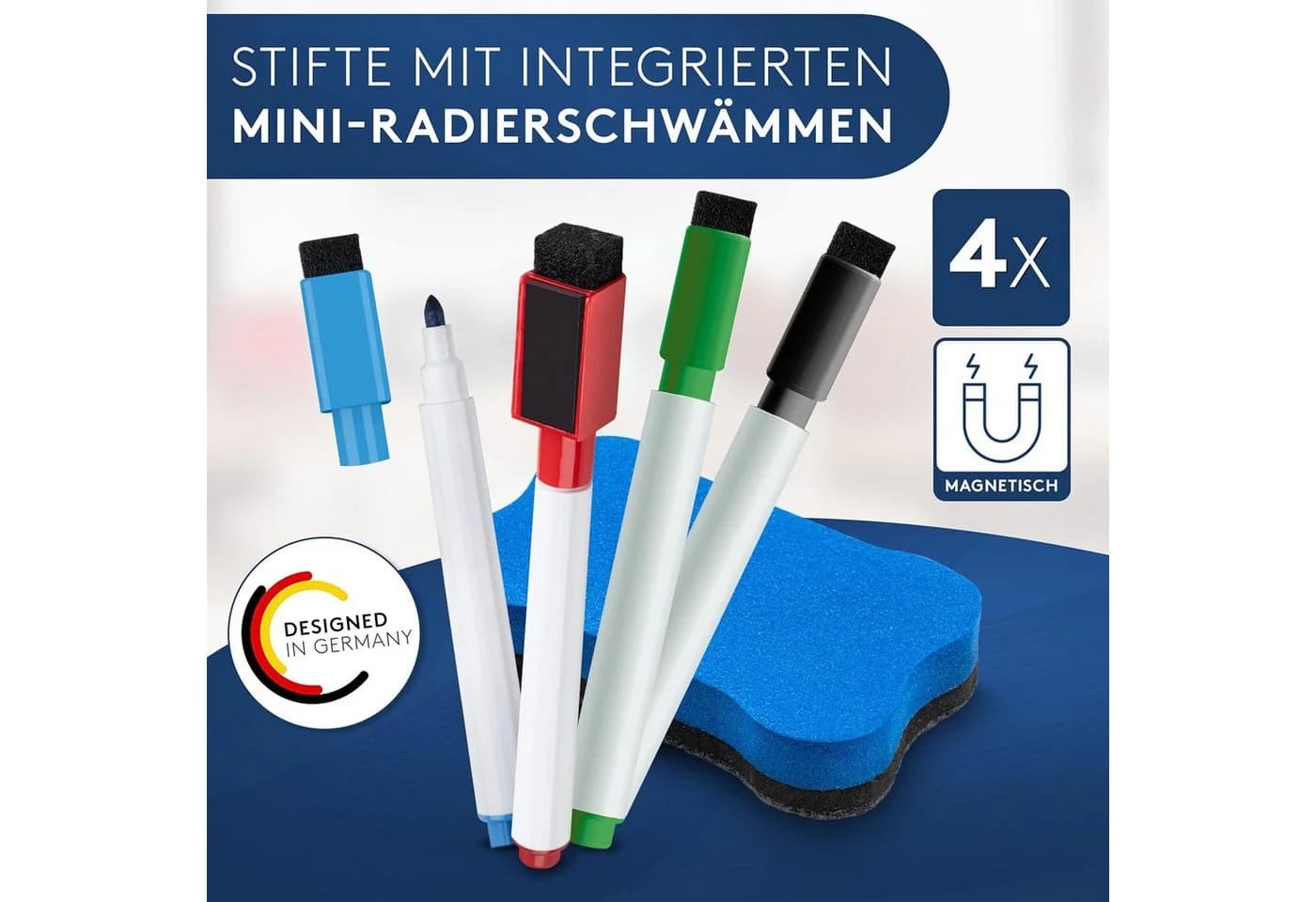 CREATEST Magnetischer Wochenplaner 40x30 cm mit Stiften