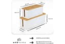 addhome Kabelbox 2er Set Weiß Bambus Bild 1