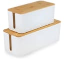 addhome Kabelbox 2er Set Weiß Bambus Bild 2