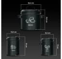 KitchenQuality Vorratsdose 3er-Set Metall Schwarz mit Schäler & Jutebeuteln Bild 3
