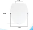 Bath4U WC-Sitz 37x46 cm Weiß Urea-Duroplast Absenkautomatik Bild 1