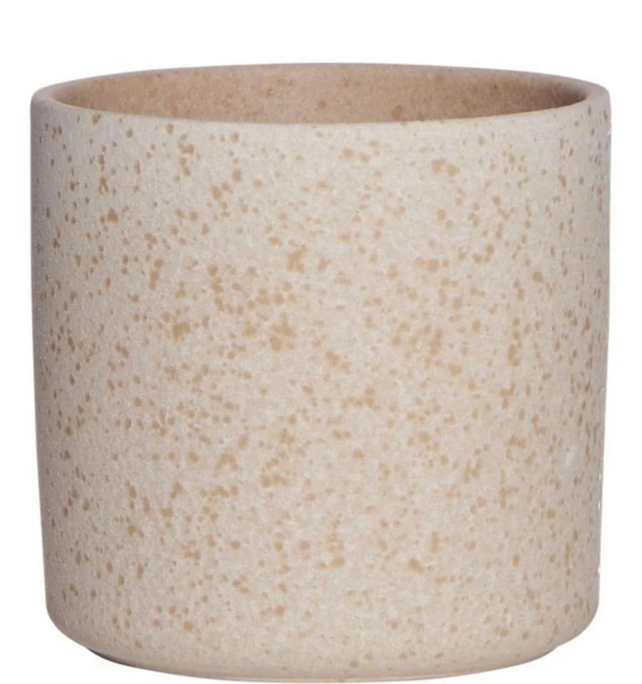 INNA-Glas Blumentopf Keramik Araya Beige Gesprenkelt Ø10cm
