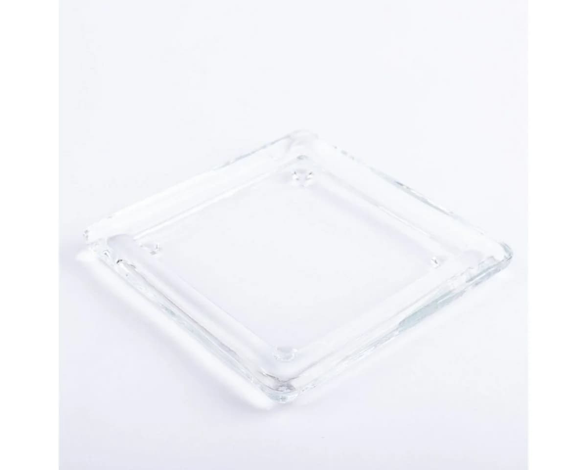INNA-Glas Glasuntersetzer VINCENTIA Eckig Klar 13,6x13,6 cm