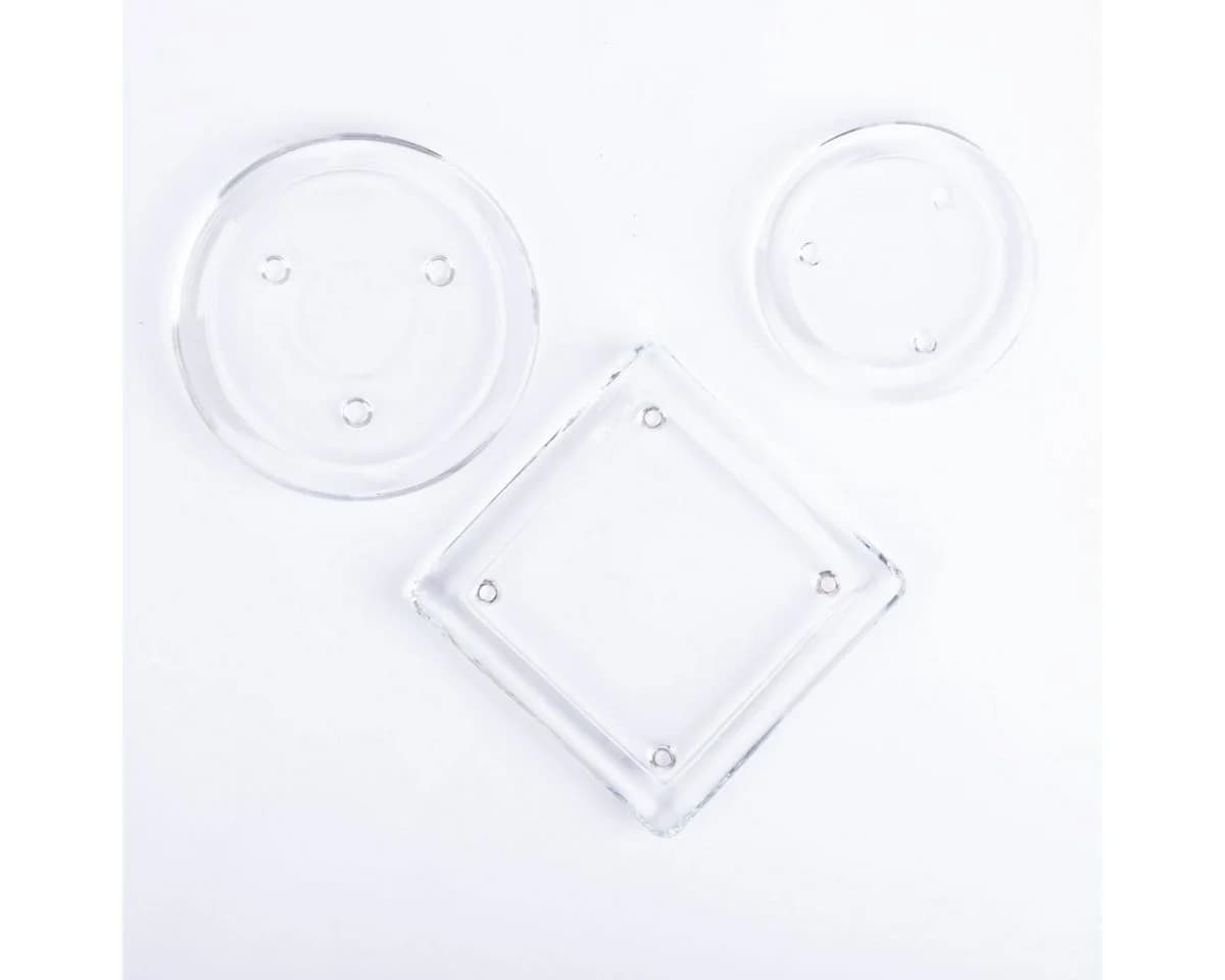 INNA-Glas Glasuntersetzer VINCENTIA Eckig Klar 13,6x13,6 cm - Bild 3