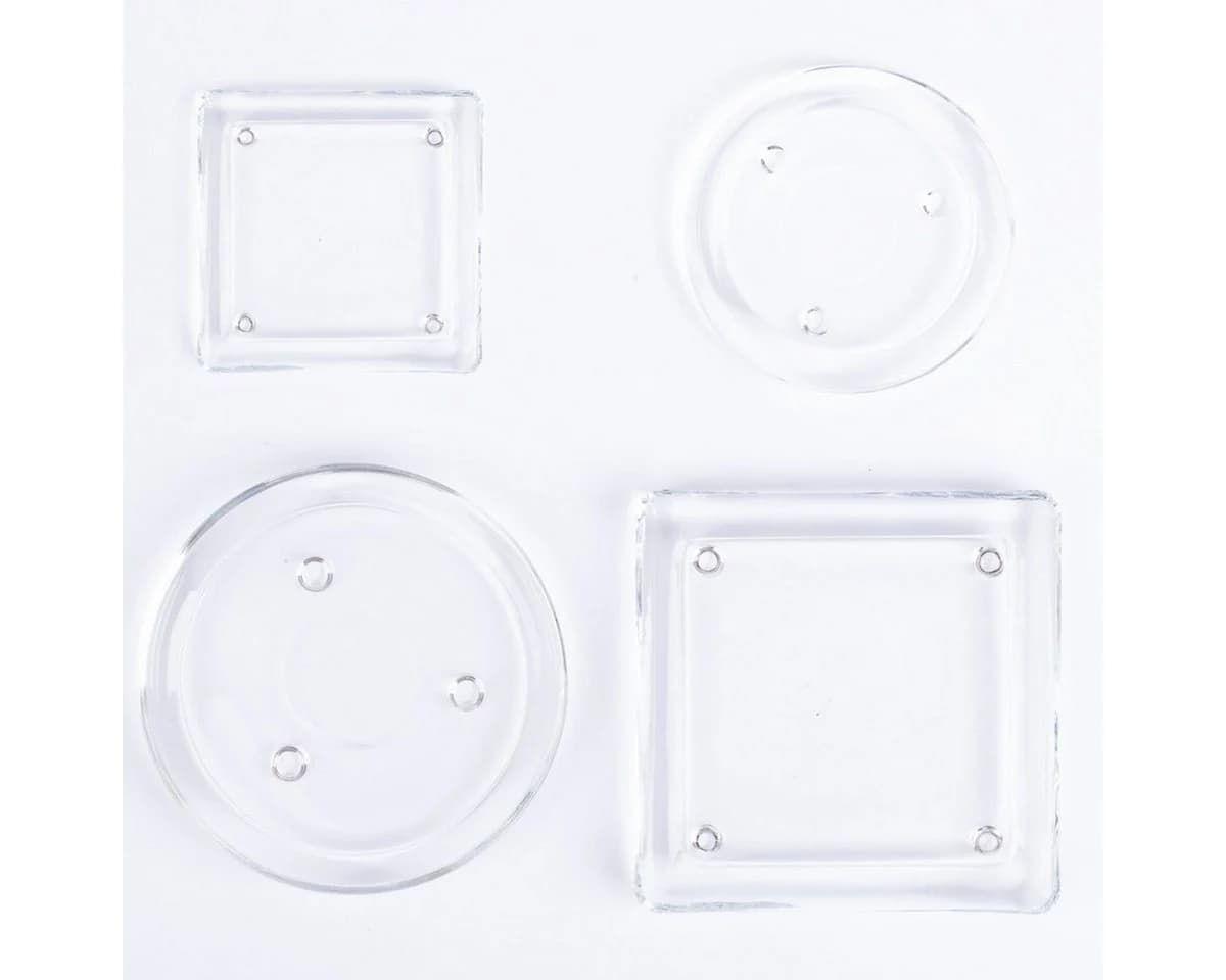 INNA-Glas Glasuntersetzer VINCENTIA Eckig Klar 13,6x13,6 cm - Bild 4