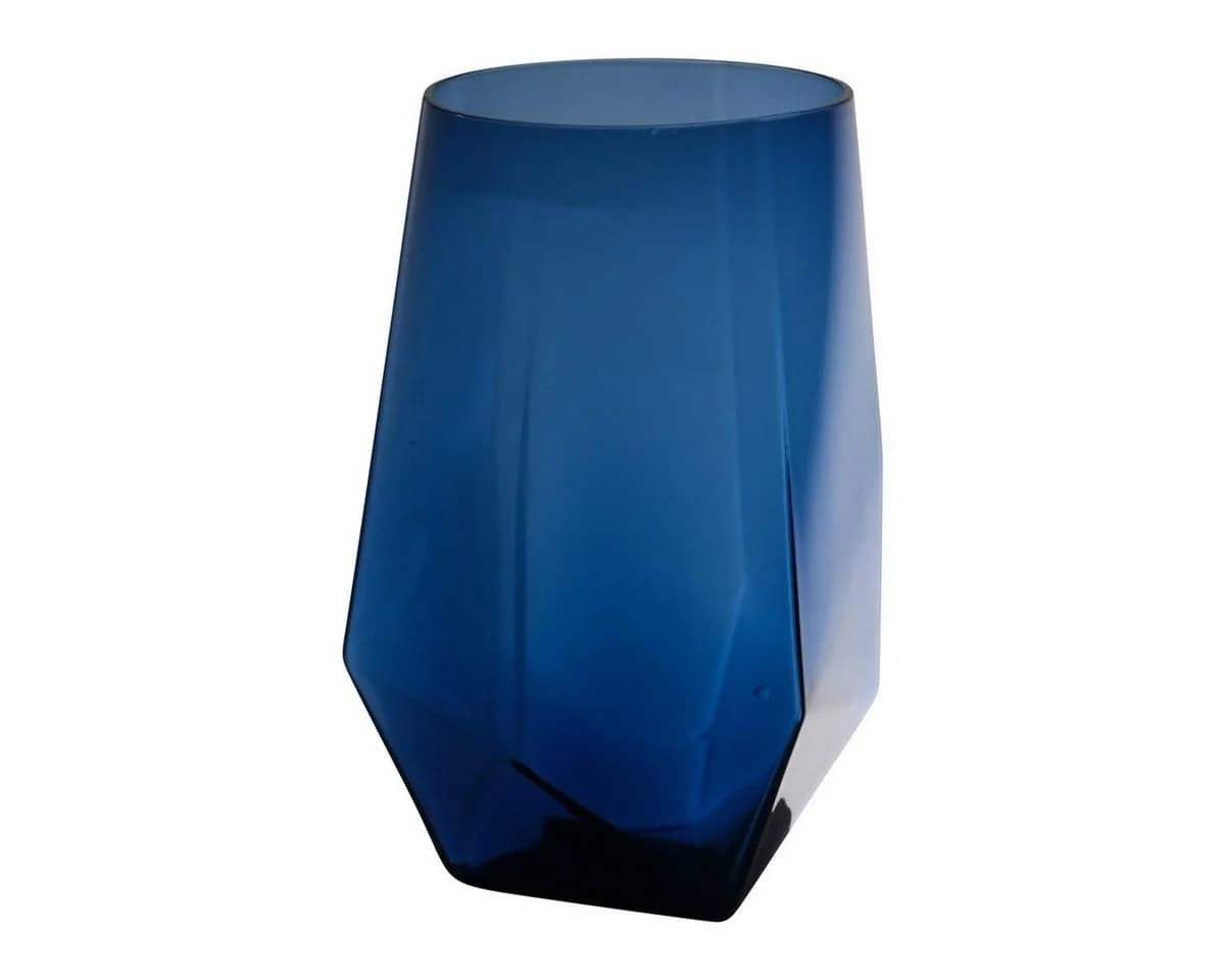 INNA-Glas Tischvase MARSIA blau-klar Glas