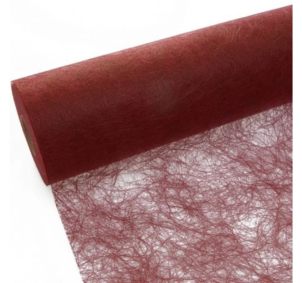 Deko AS Tischläufer Sizoflor Karminrot 60 cm x 25 m Rolle