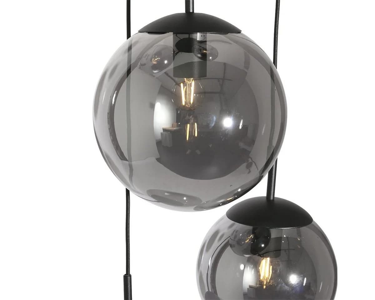 Liadomo Pendelleuchte Poliqua Rondell mit Rauchglas-Schirmen - Bild 5