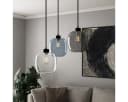 Liadomo Pendelleuchte Magellan Skandi-Look 3x Glas Rauchgrau/Blau/Transparent Bild 1