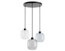 Liadomo Pendelleuchte Magellan Skandi-Look 3x Glas Rauchgrau/Blau/Transparent Bild 5