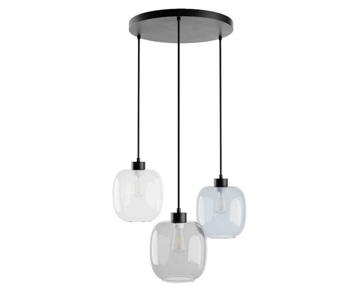Liadomo Pendelleuchte Magellan Skandi-Look 3x Glas Rauchgrau/Blau/Transparent - Bild 5