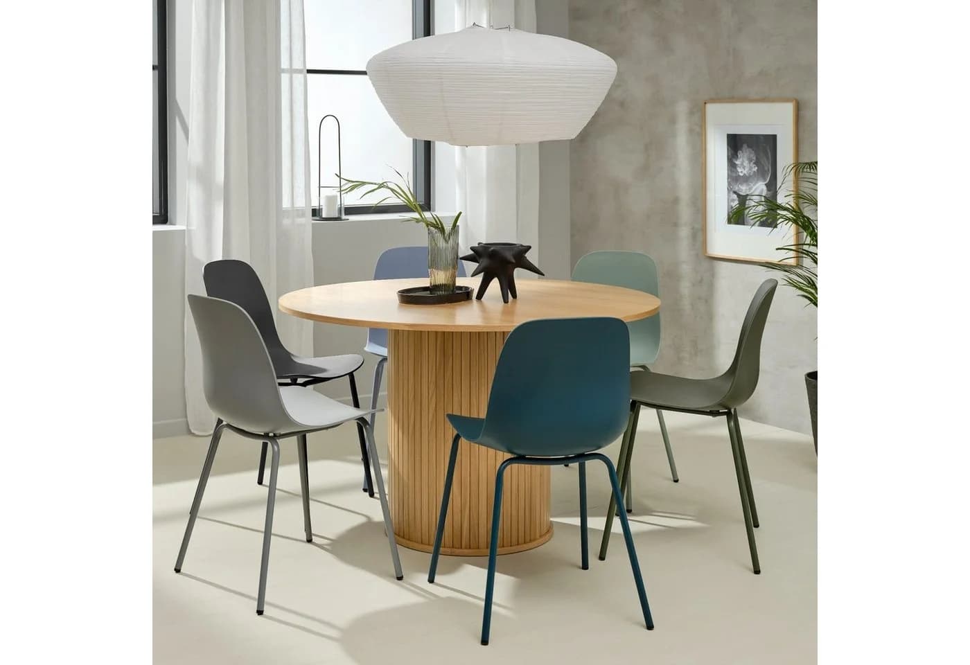 Trendstore Schalenstuhl Urix mit Kunststoffsitzschale 4-Fuß-Metallgestell Grün