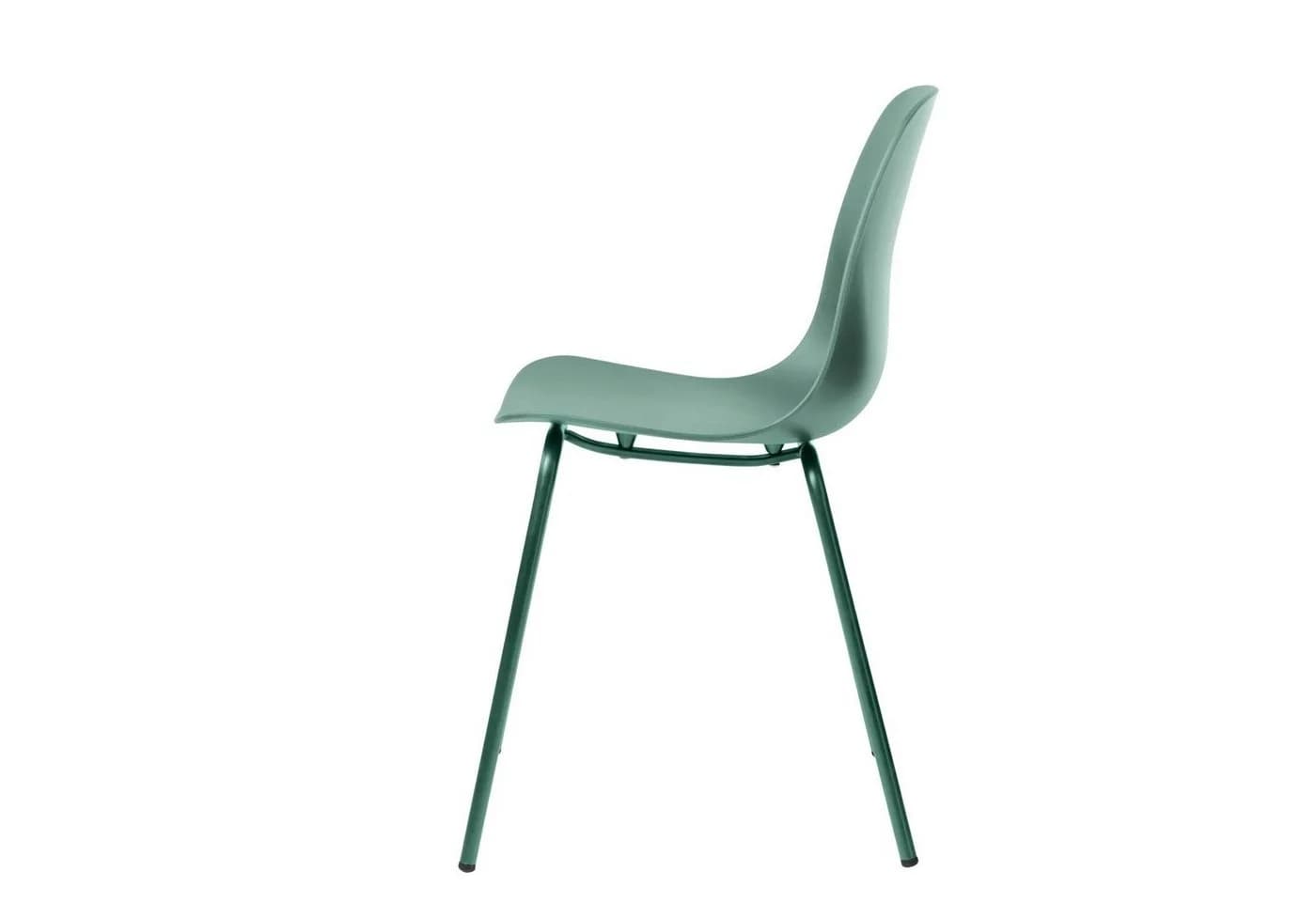 Trendstore Schalenstuhl Urix mit Kunststoffsitzschale 4-Fuß-Metallgestell Grün - Bild 4