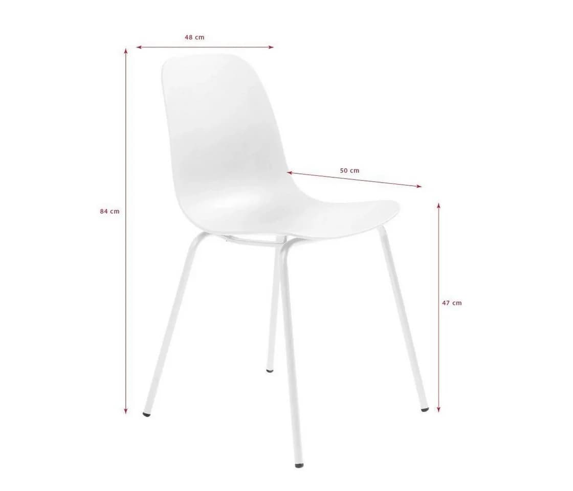Trendstore Schalenstuhl Urix mit Kunststoffsitzschale 4-Fuß-Metallgestell Grün - Bild 5
