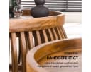 Liadomo Couchtisch Laos 2er-Set Mangoholz Massiv Runde Platte Holzstreben Bild 4