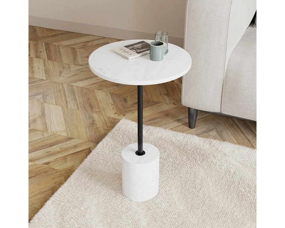 Liadomo Beistelltisch Goro Marmor Rund 36 cm - Bild 4