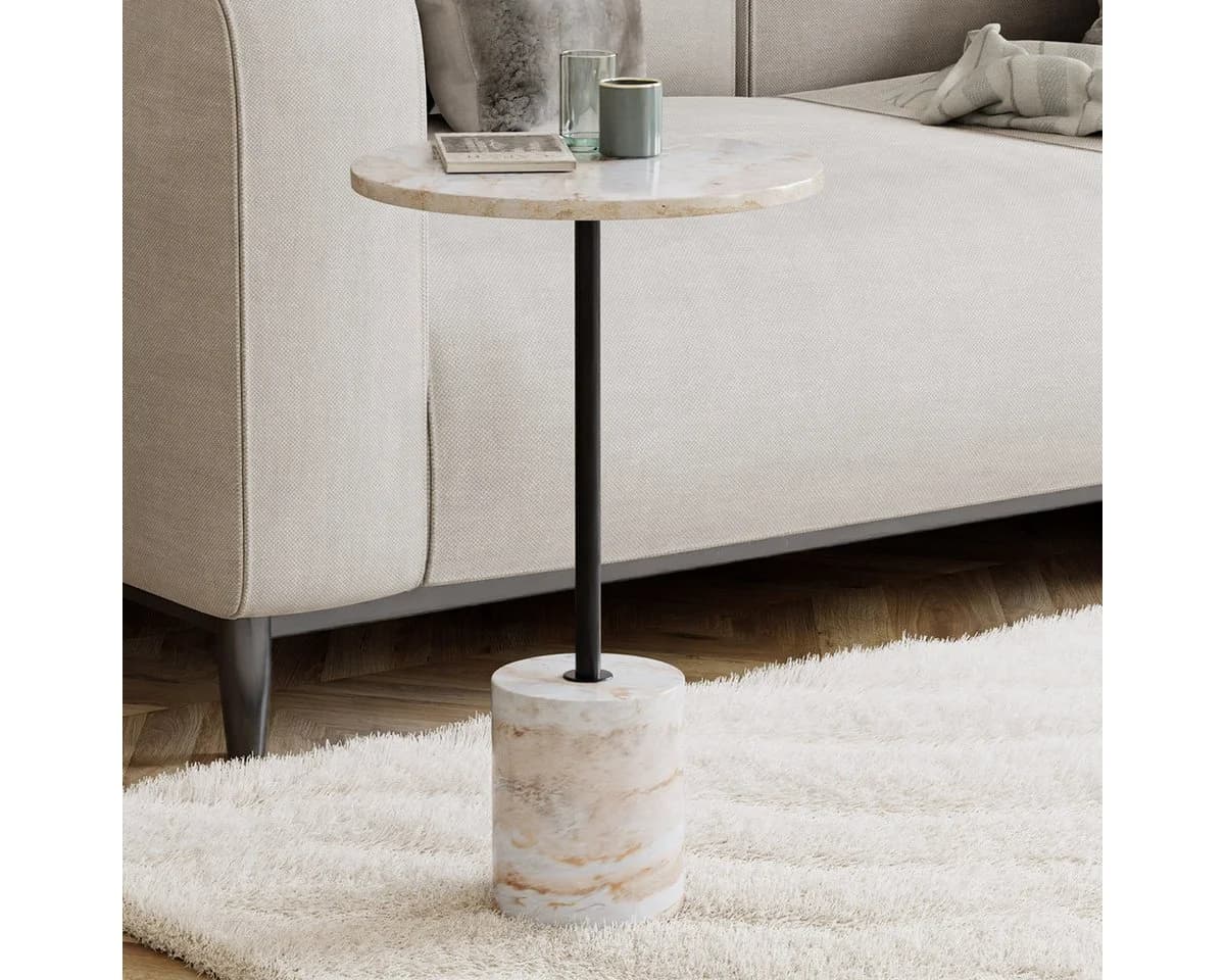 Liadomo Beistelltisch Goro Marmor rund Ø 36 cm - Bild 5
