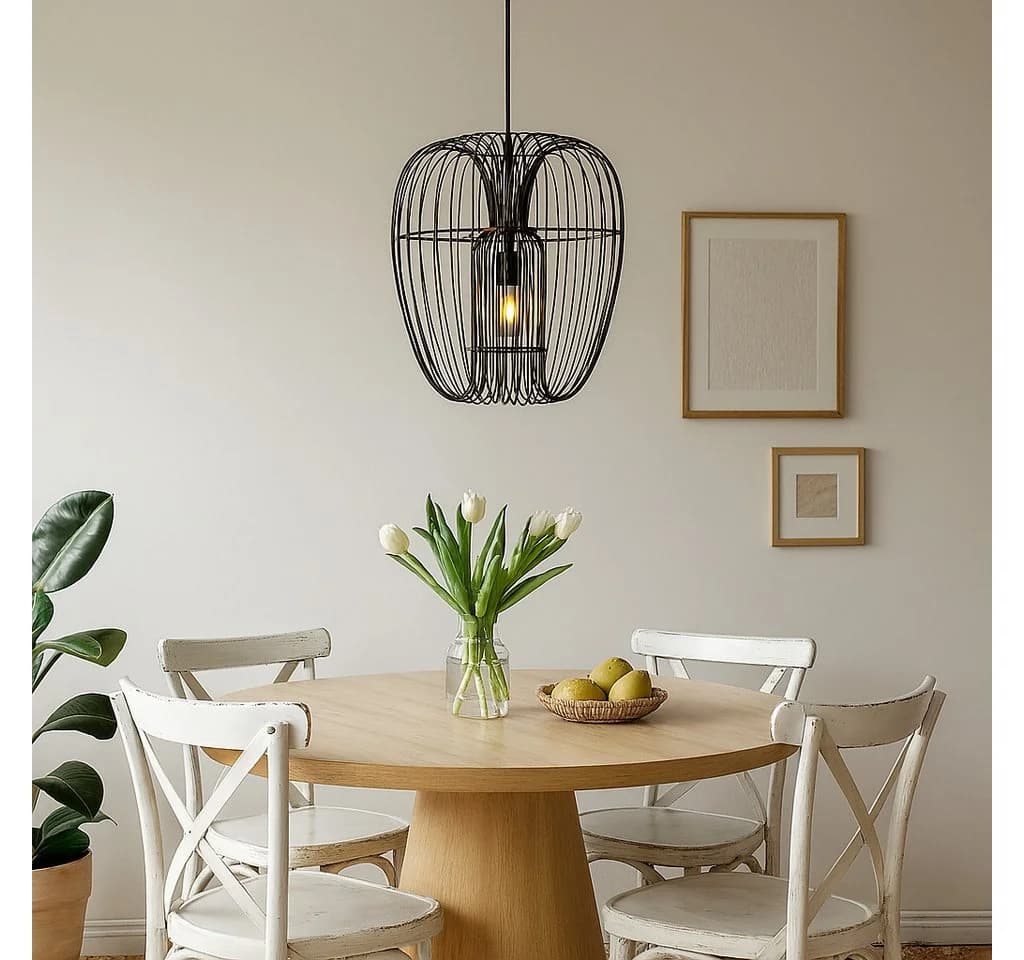 Liadomo Pendelleuchte Giarre Schwarz Industrial-Look E27