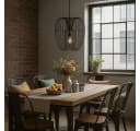 Liadomo Pendelleuchte Giarre Schwarz Industrial-Look E27 Bild 3