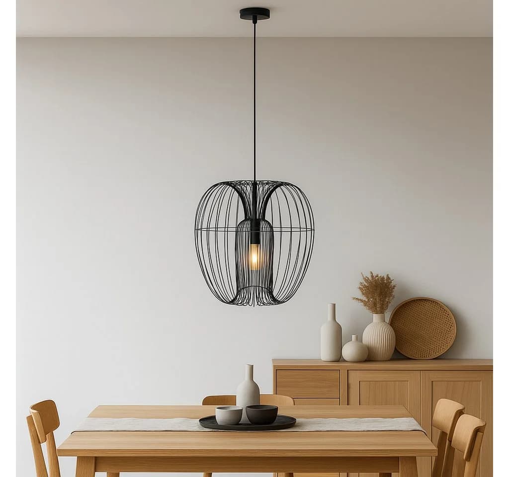 Liadomo Pendelleuchte Giarre Schwarz Industrial-Look E27 - Bild 5