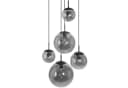 Liadomo Pendelleuchte Vetro 5-flammig Rauchglas Schwarz E27 LED Bild 2