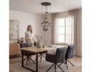 Liadomo Pendelleuchte Vetro 5-flammig Rauchglas Schwarz E27 LED Bild 4