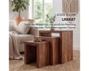 Liadomo Beistelltisch Bianca 3er-Set Massivholz Braun Bild 1