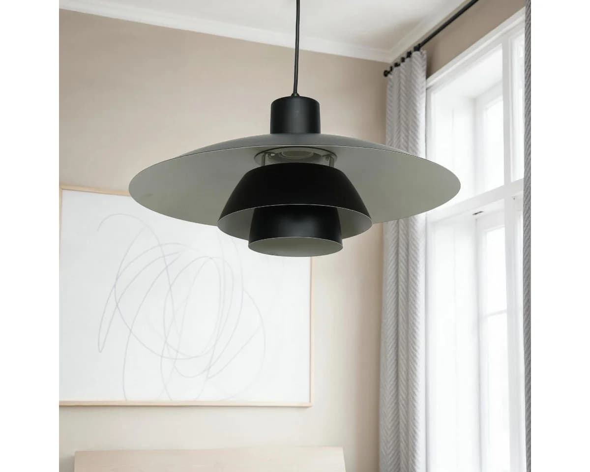 Liadomo Pendelleuchte Kiruna Schwarz E27 Skandi-Stil Esstischlampe