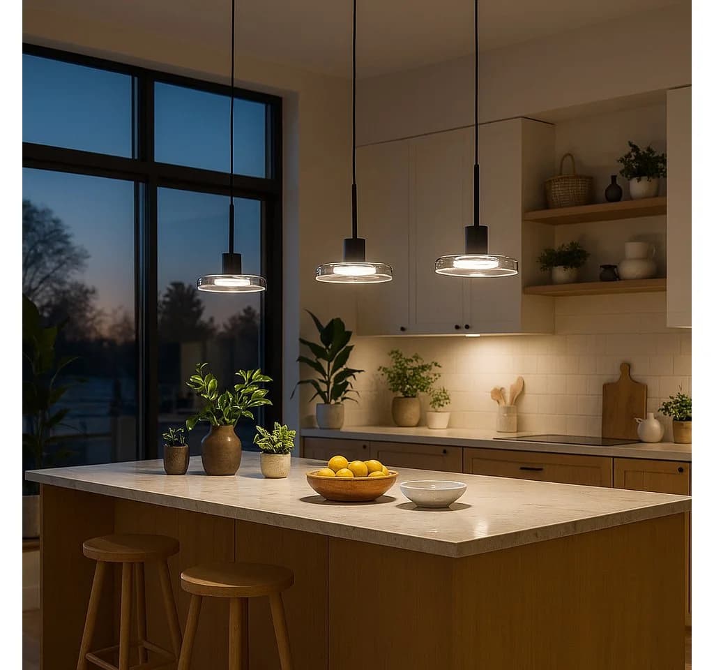 Liadomo LED Pendelleuchte Volos dimmbar Glas Schwarz Grau - Bild 2