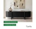 CASA DOMA Lowboard Tarifa TV-Unterteil Mangoholz massiv schwarz Bild 1