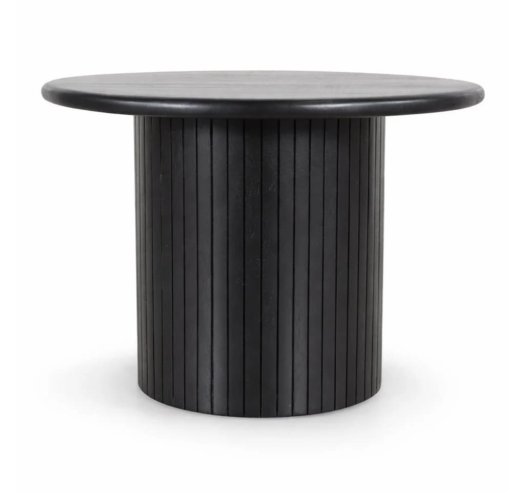 CASA DOMA Couchtisch Tarifa rund Schwarz Mangoholz massiv - Bild 2