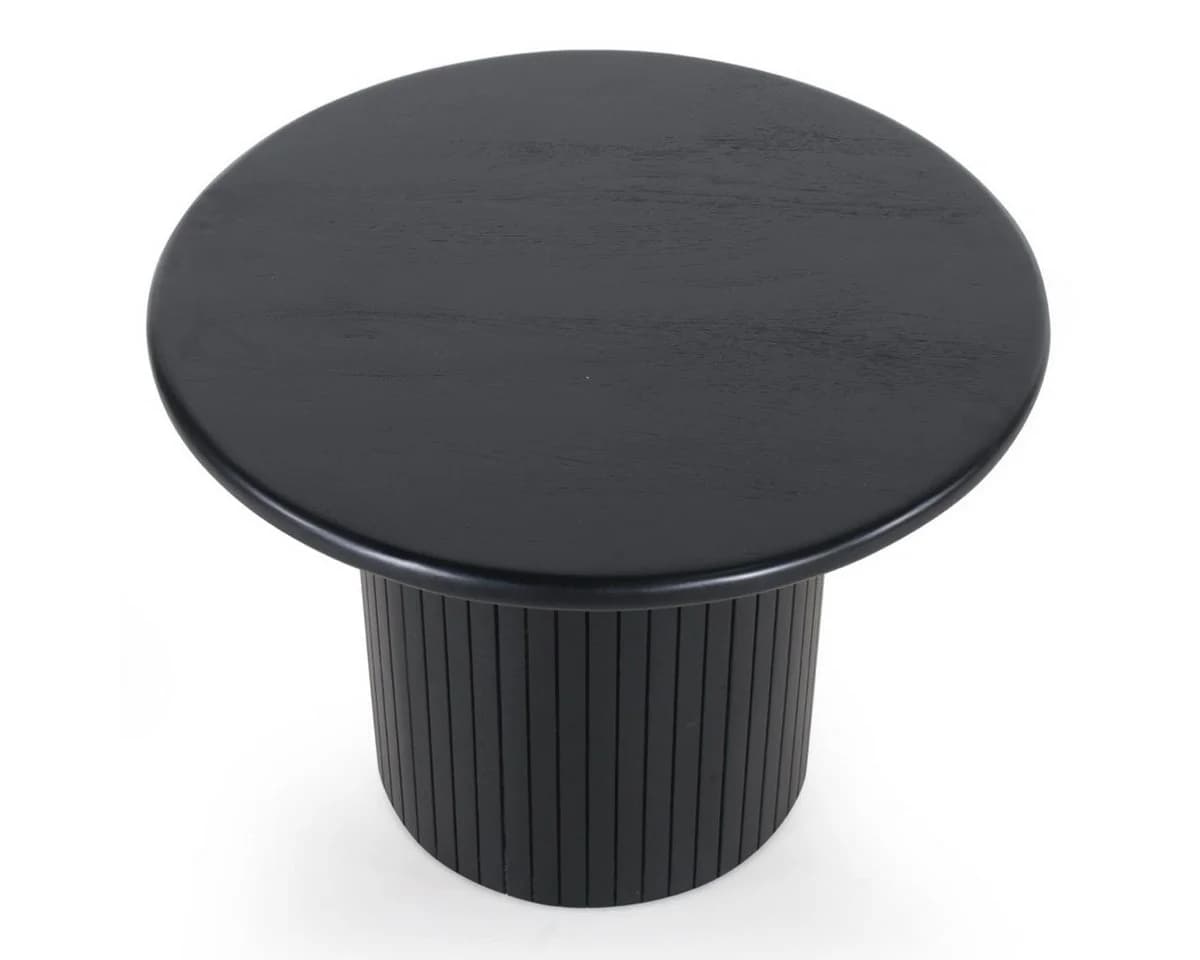 CASA DOMA Couchtisch Tarifa rund Schwarz Mangoholz massiv - Bild 4