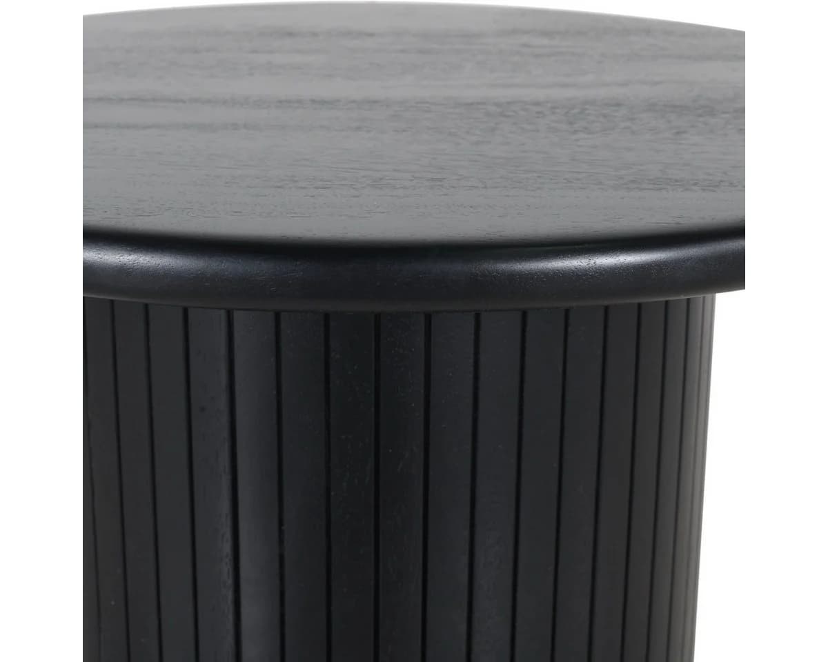 CASA DOMA Couchtisch Tarifa rund Schwarz Mangoholz massiv - Bild 5