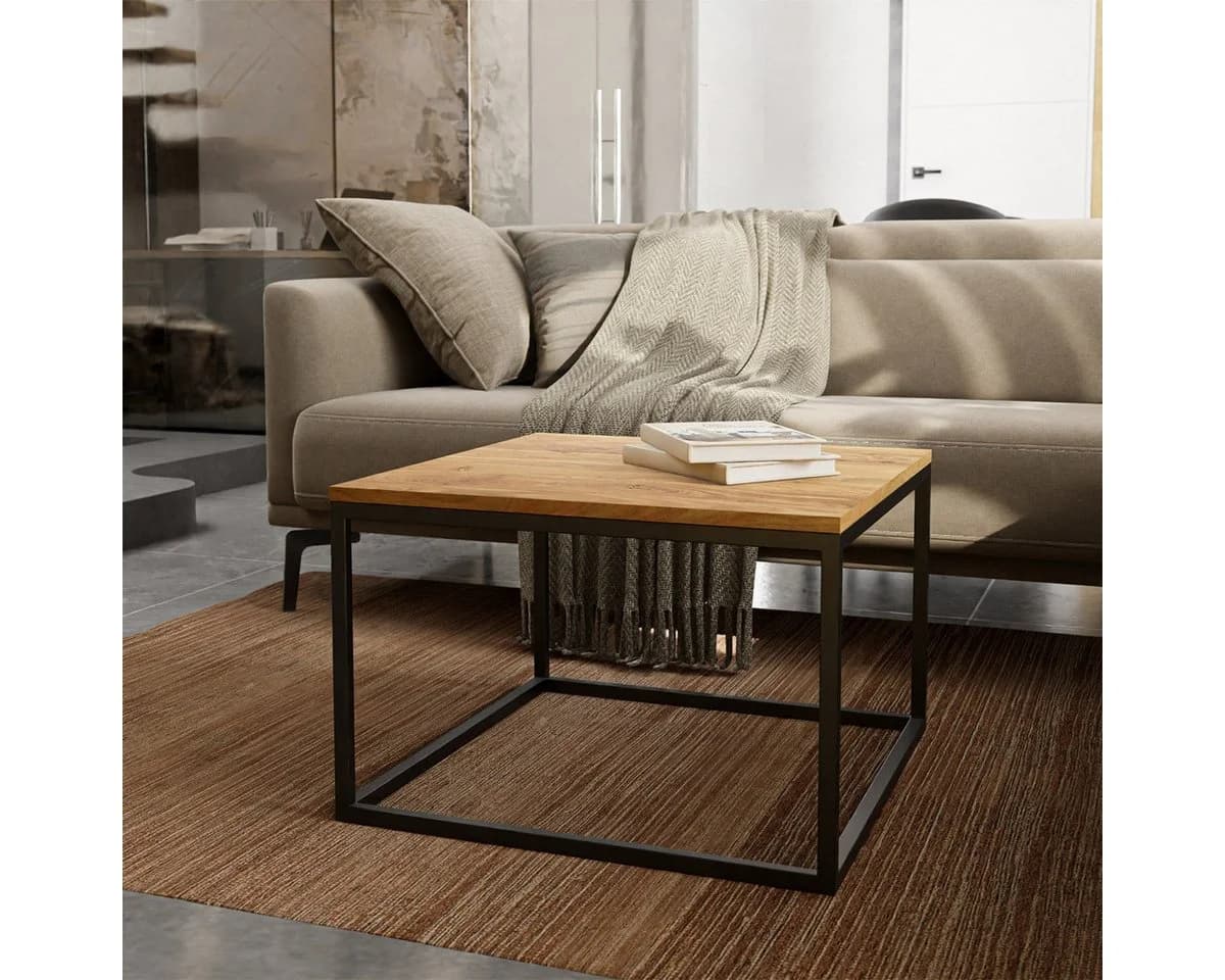 Liadomo Couchtisch Granada Akazie Natur Metallgestell