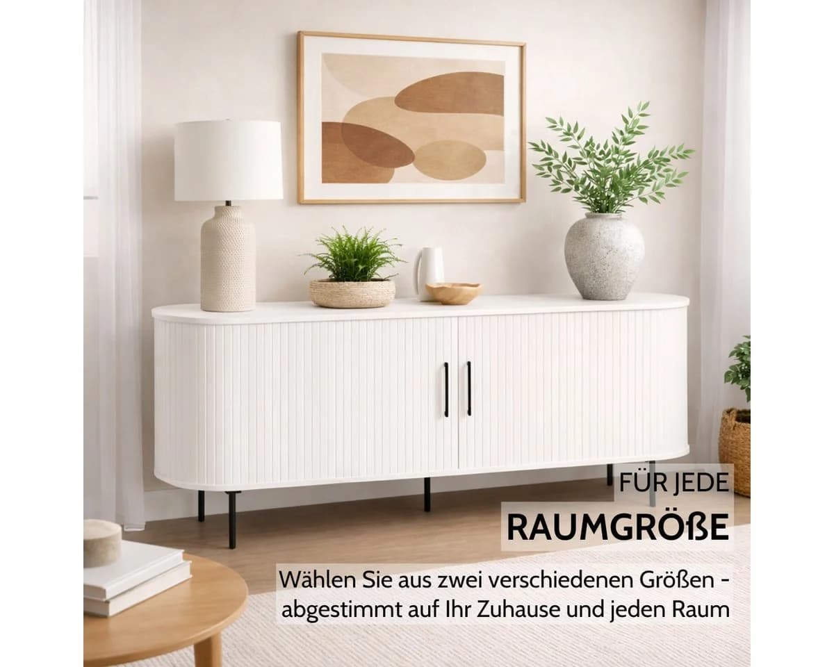 Liadomo Sideboard Uriel mit Lamellenfronten und Metallfüßen - Bild 5