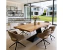 Liadomo Esstisch Garda Massivholz Akazie Industrial Design Bild 1