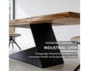 Liadomo Esstisch Garda Massivholz Akazie Industrial Design Bild 3