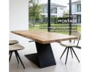 Liadomo Esstisch Garda Massivholz Akazie Industrial Design Bild 5