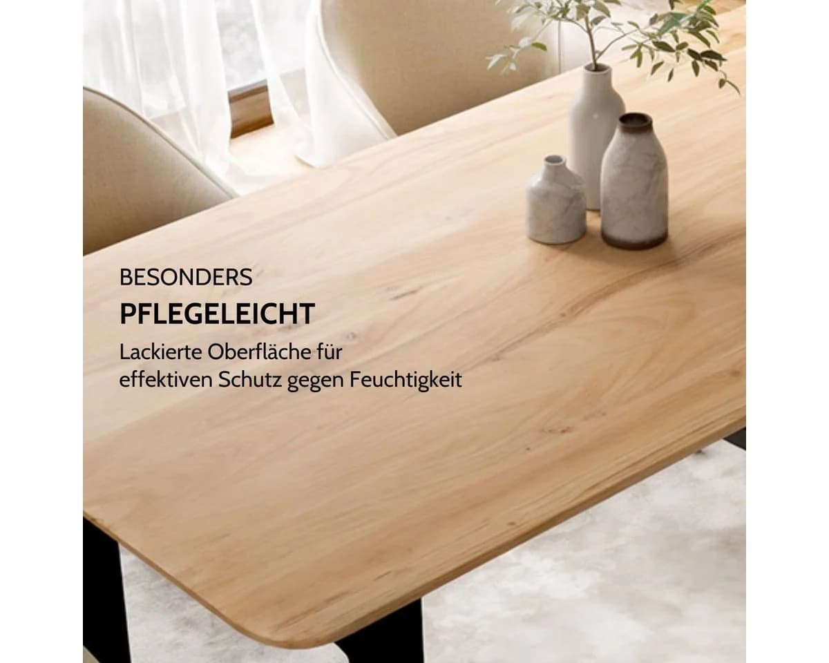 Liadomo Esstisch Gubio Massivholz Akazie Metallgestell - Bild 5
