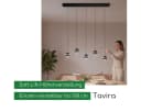 CASA DOMA LED Pendelleuchte Tavira 5-flammig Schwarz dimmbar Bild 5