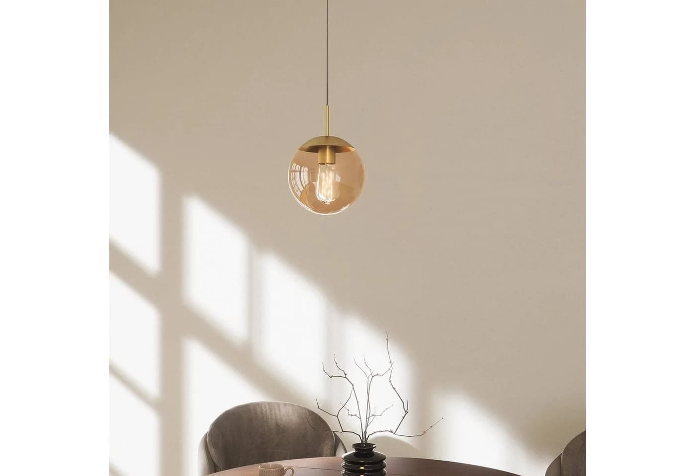 Liadomo Pendelleuchte Poliqua 1-flammig Glas Amber