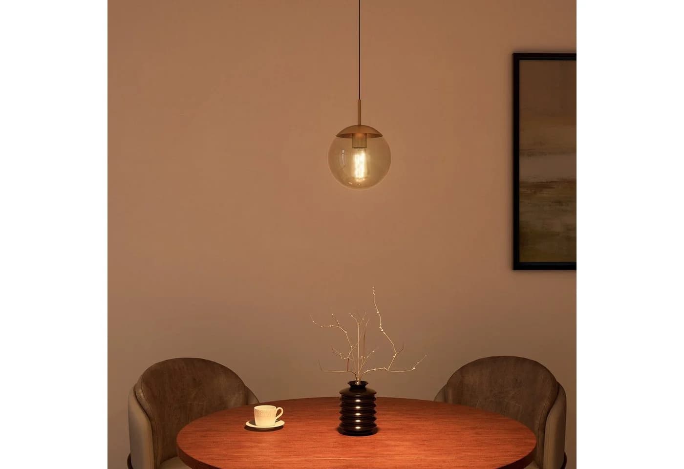 Liadomo Pendelleuchte Poliqua 1-flammig Glas Amber - Bild 3