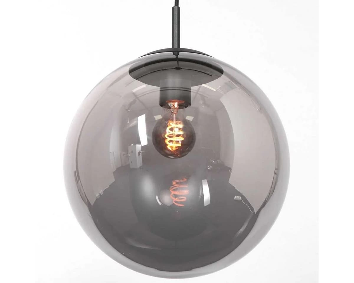 Liadomo Pendelleuchte Poliqua 1-flammig Rauchglas Schwarz - Bild 5